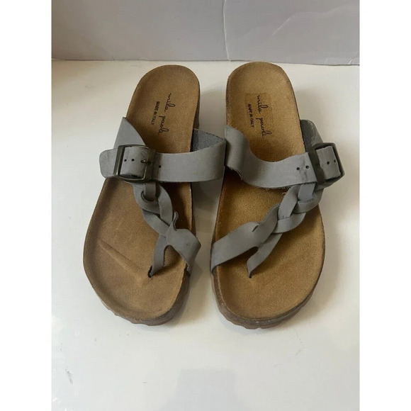 Mila Paoli Women’s braided Slip On Leather Sandals 7 - Picture 1 of 8